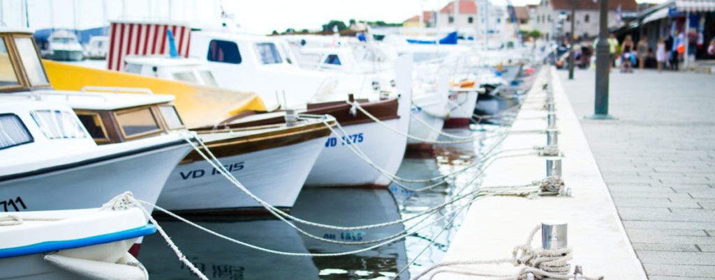 multiple boats at the harbor