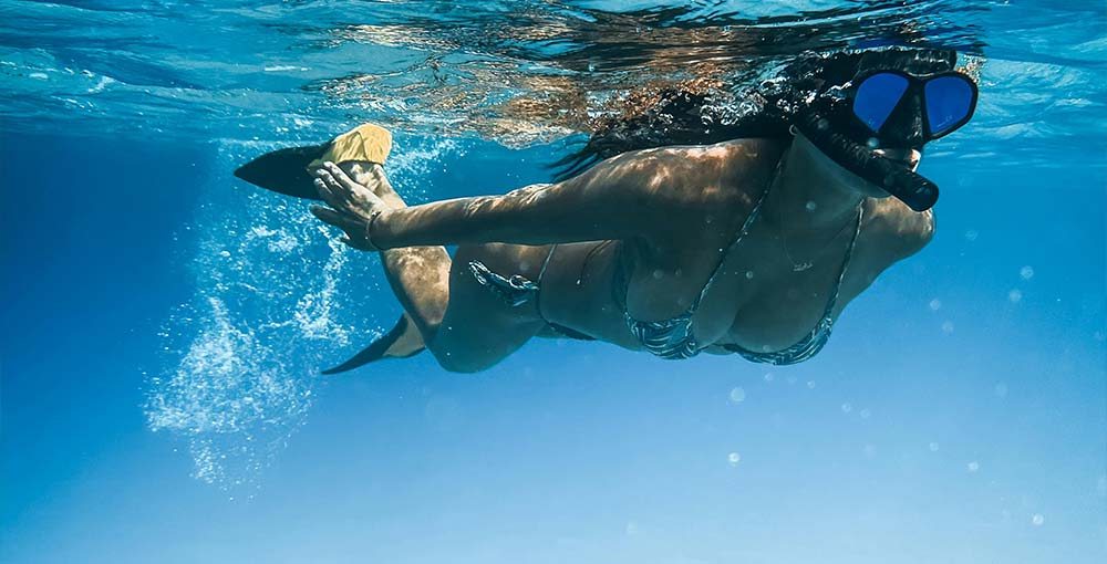 Woman Snorkeling at Catalina Island 