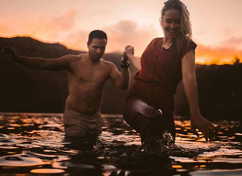 Swim and Swing at Bloomington Lake: