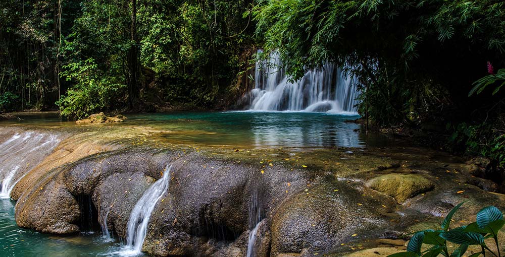 A photo of the YS Falls in Jamaica