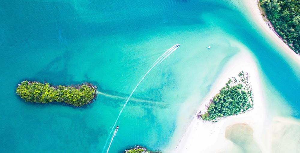 Photo of a aerial beach view