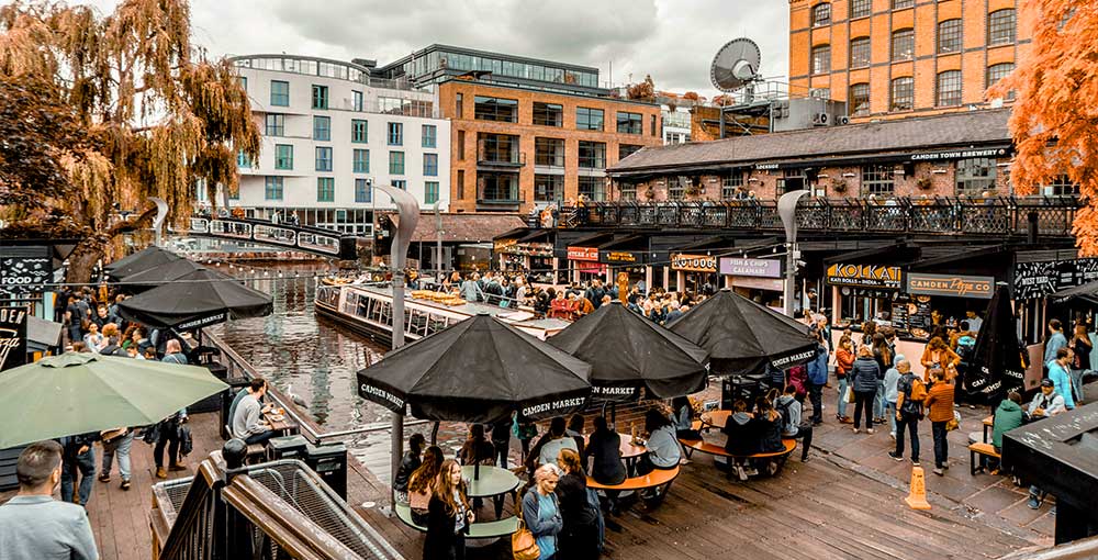 photo of a busy day at Camden Market, London