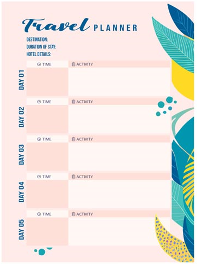 Tropical Daily Planner